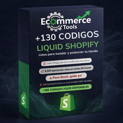 PAQUETE +130 CODIGOS LIQUID SHOPIFY